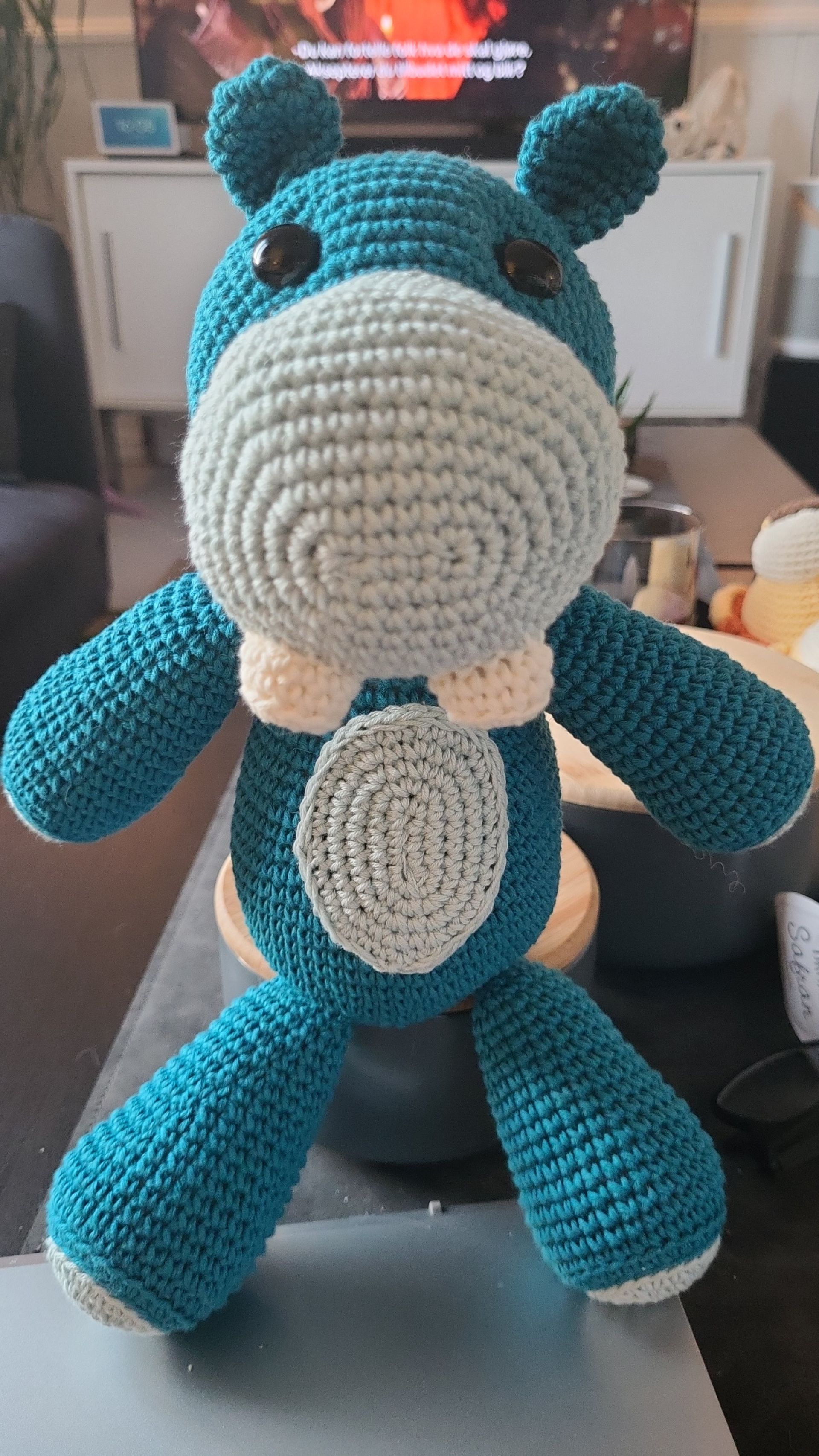 Arigurumi Flodhest-bamse