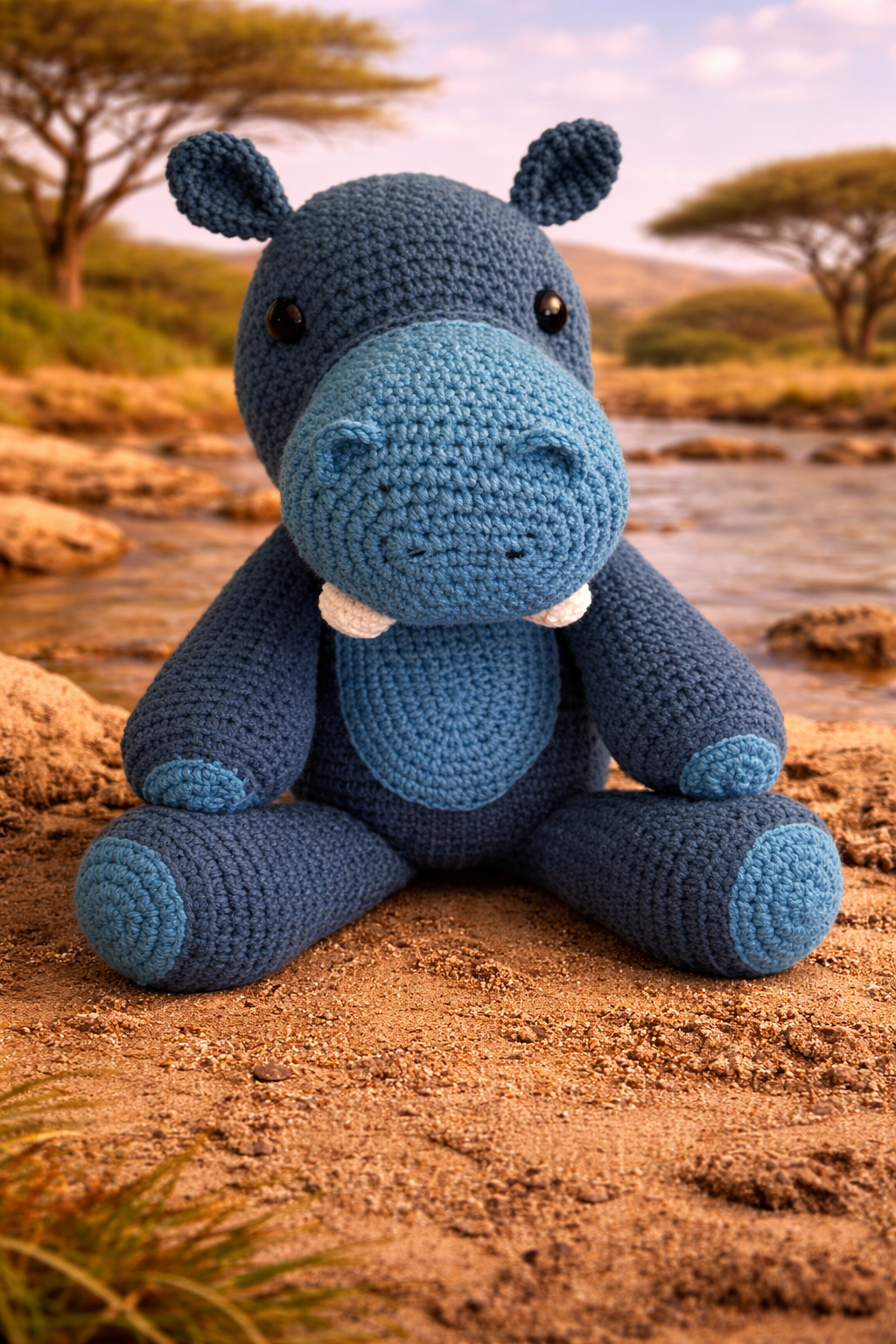 Arigurumi Flodhest-bamse